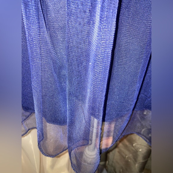 SPEECHLESS Navy Sequins Sparkling Sleeveless Tulle Lace Lined Lace Midi  Size 5 - Picture 10 of 11